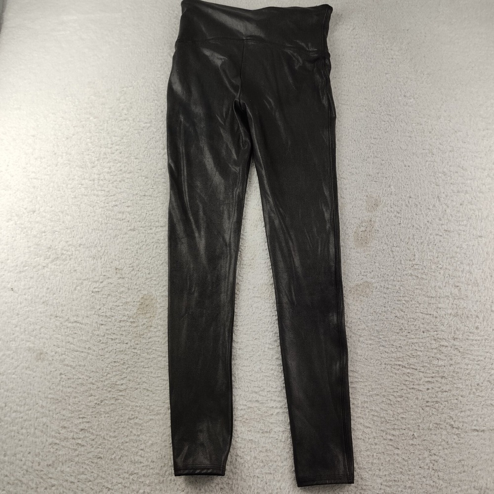 Spanx‎ Faux Leather Leggings Size Medium Women's Pull on Pants Black High Rise - Picture 6 of 6
